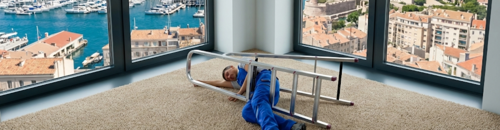 embaucher un peintre non assuré - peintre tombé de l’échelle. accident, les risques de prendre un peintre non assuré