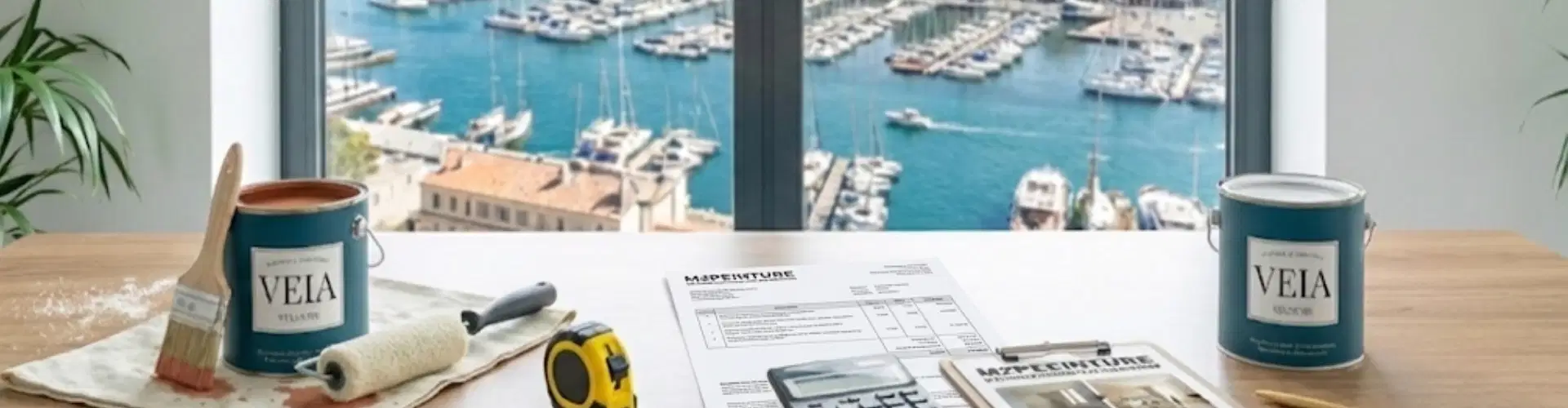 Comprendre devis peinture de travaux de peinture : calcul des coûts, fournitures et main d'œuvre à Marseille.