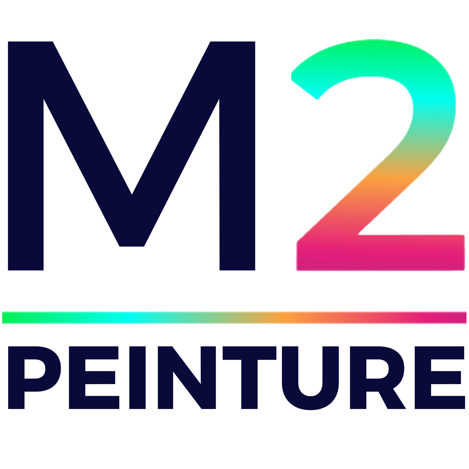 logo M2Peinture bleu